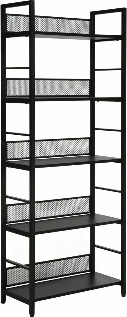 Bibliothèque RAW R5 pour Salon et Bureau - Rangement Noir Mat Élégant