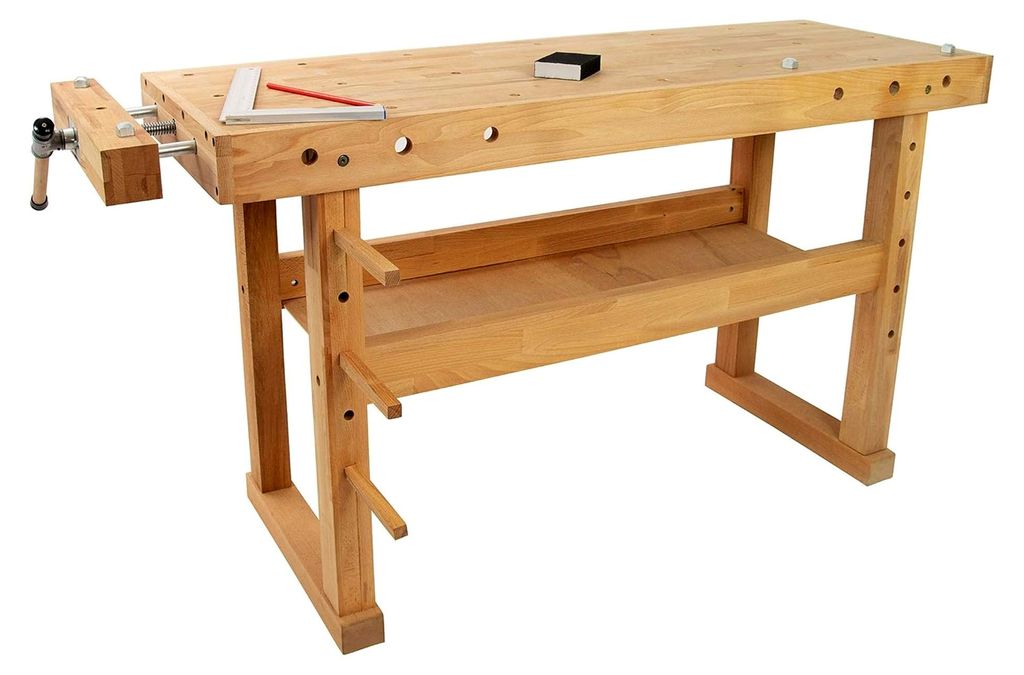 Hobelbank BUCHE Werkbank Holzwerkbank Werktisch Arbeitstisch mit Spannzange
