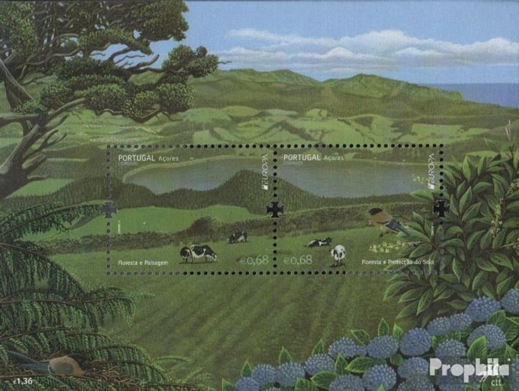 Briefmarken Portugal - Azoren 2011 Mi Block46 (kompl.Ausg.) postfrisch Wald