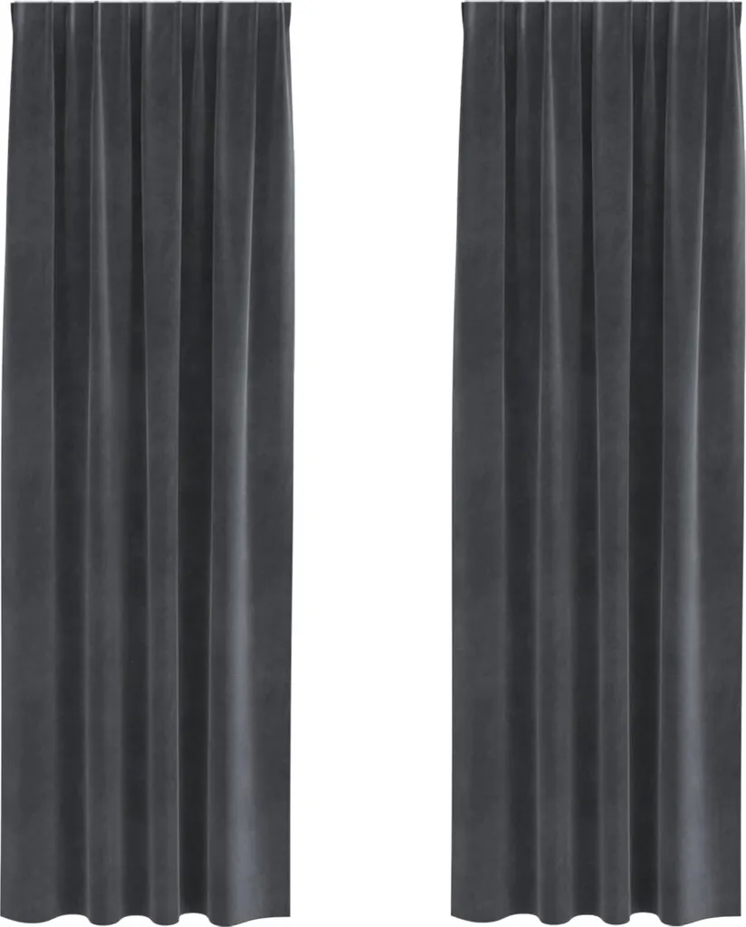 Dettagli Tecnici Tende vidaXL Velluto Grigio 140x260 cm Oscuranti