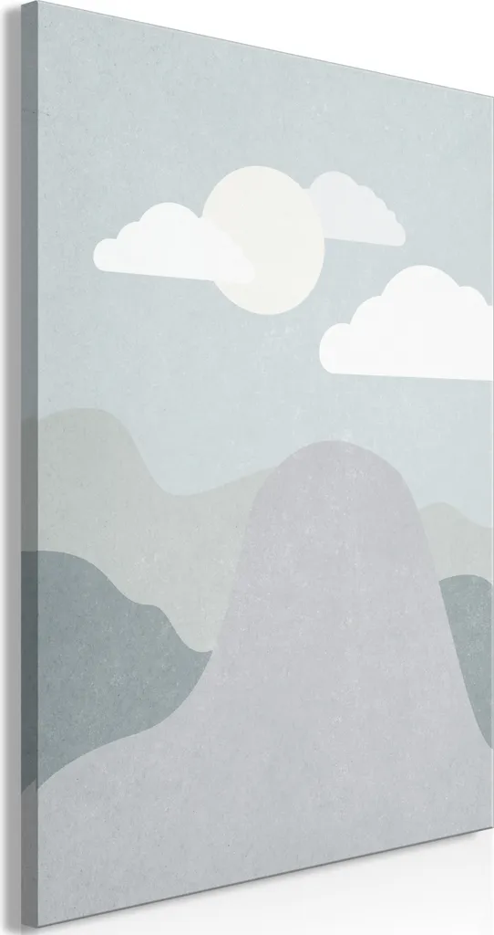 Offerta Quadro Montagna Bambini 60x90 - Tela Canvas Italiana Alta Qualità