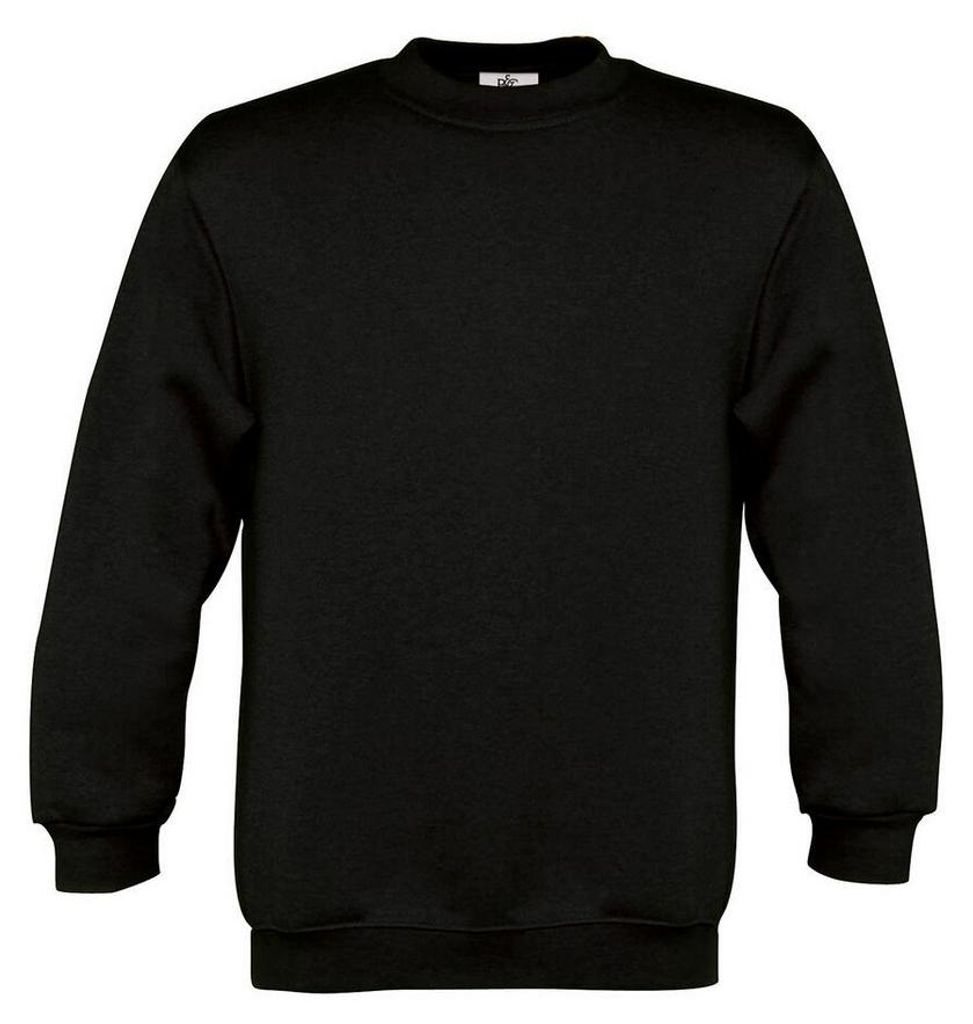 B&C - Sweatshirt für Kinder angesetzte Ärmel FK1971 (128) (Schwarz)