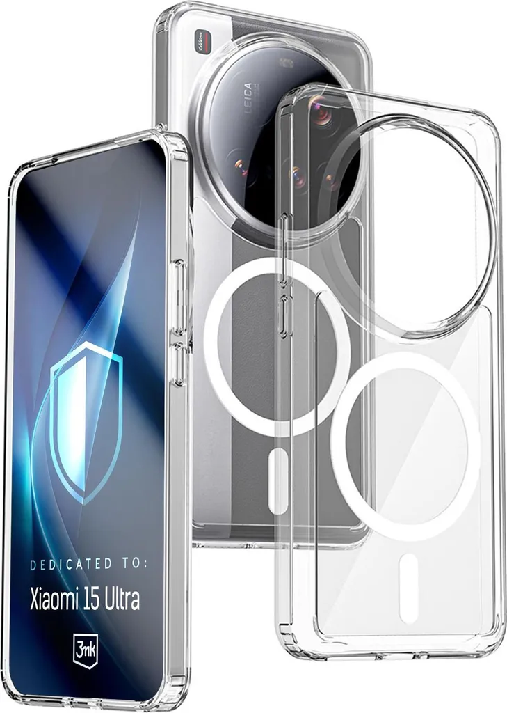 Xiaomi 15 Ultra: Cover 3MK Armor MagCase Trasparente MagSafe