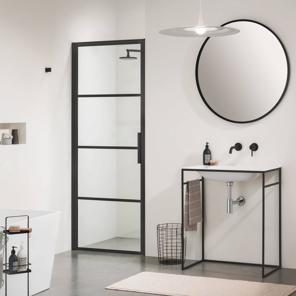 Sealskin SOHO Drehtür rechts inkl. Antikalk 90x210cm Schwarz