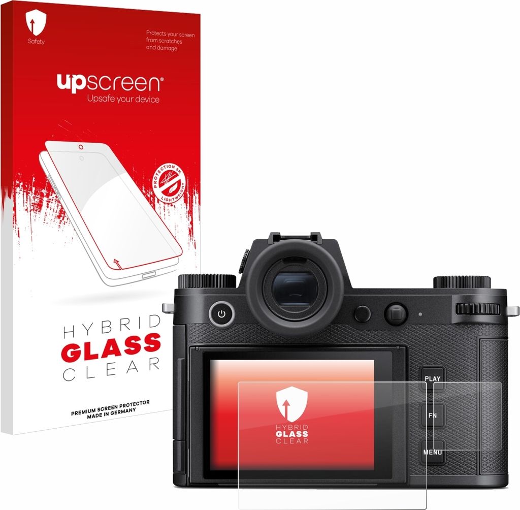 upscreen Schutzglas für Leica SL3 / SL3-S (Display + Schulterdisplay) Schutzfolie Panzer Folie Glas Display Schutz klar