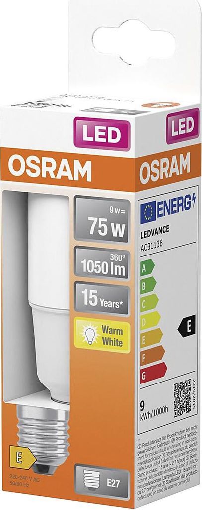 OSRAM LED Stick 9W E27 1.050lm 2.700K opal 351481 Immagine del prodotto 