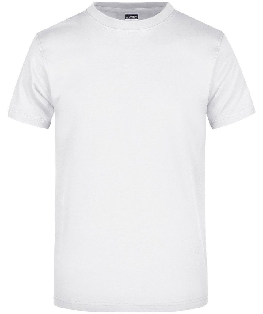 James and Nicholson - T-Shirt Rundhalsausschnitt für Herren/Damen Uni LT2621 (M) (Weiß)