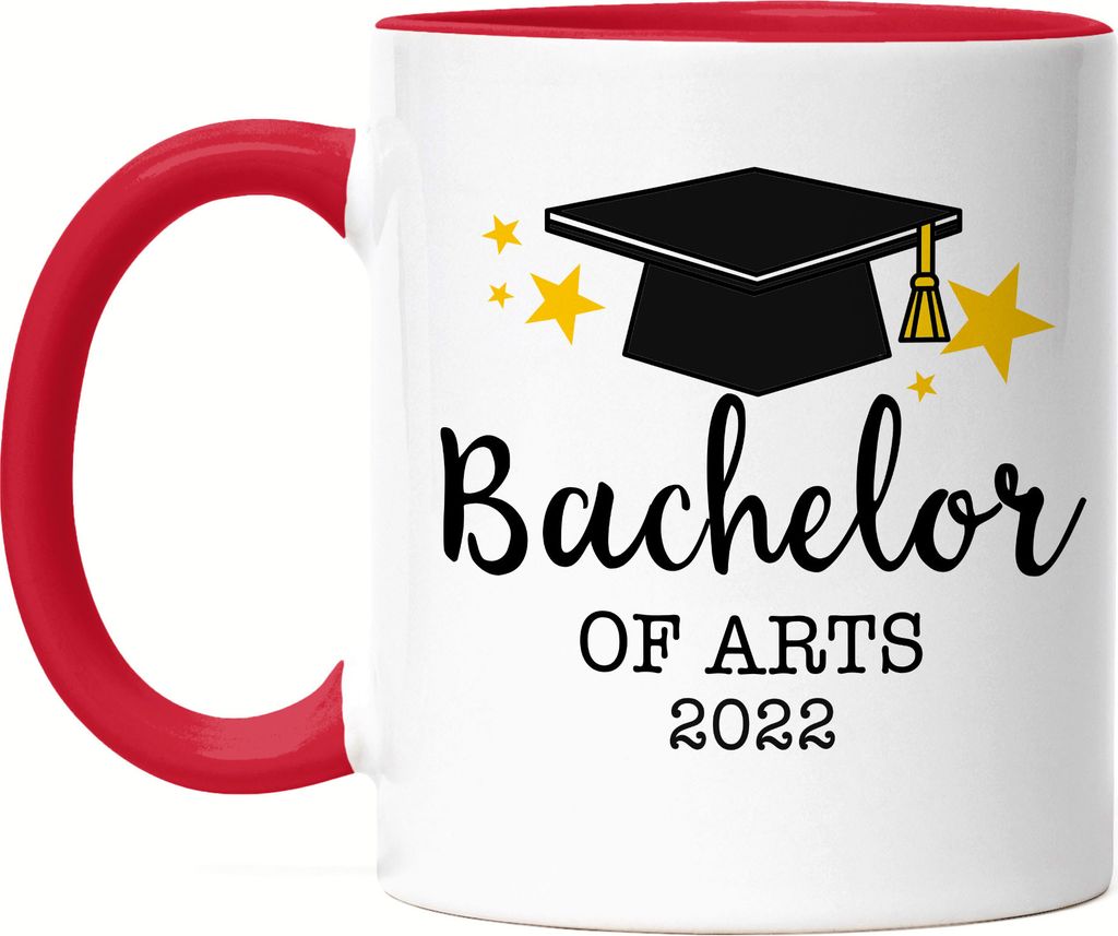 Bachelor of Arts 2022 Tasse Rot Abschluss Geschenk Studium Absolvent Bachelorabschluss Uni