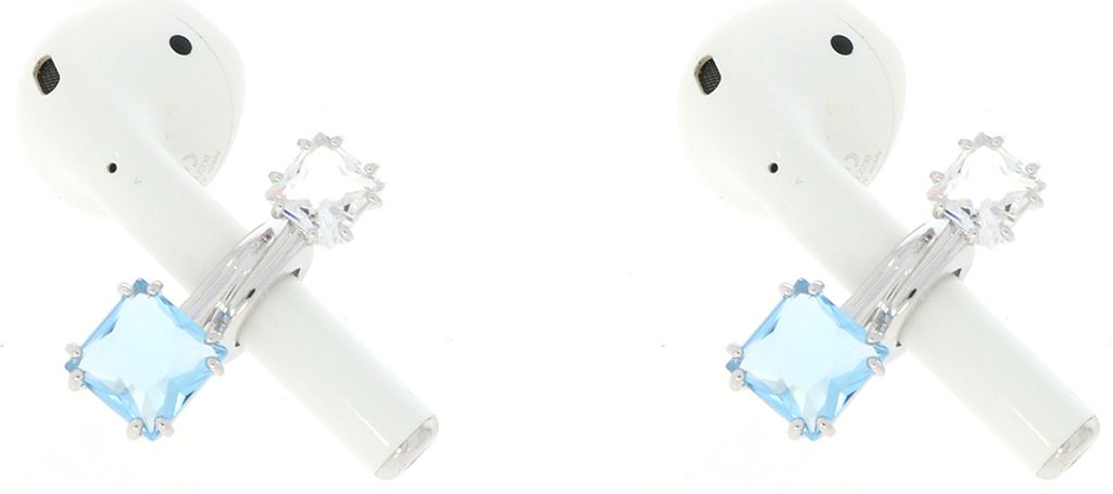 Swarovski MIL003 Schmuck für Ohrhörer, Blau, Silberfarben 5619485 Neuheit 2022