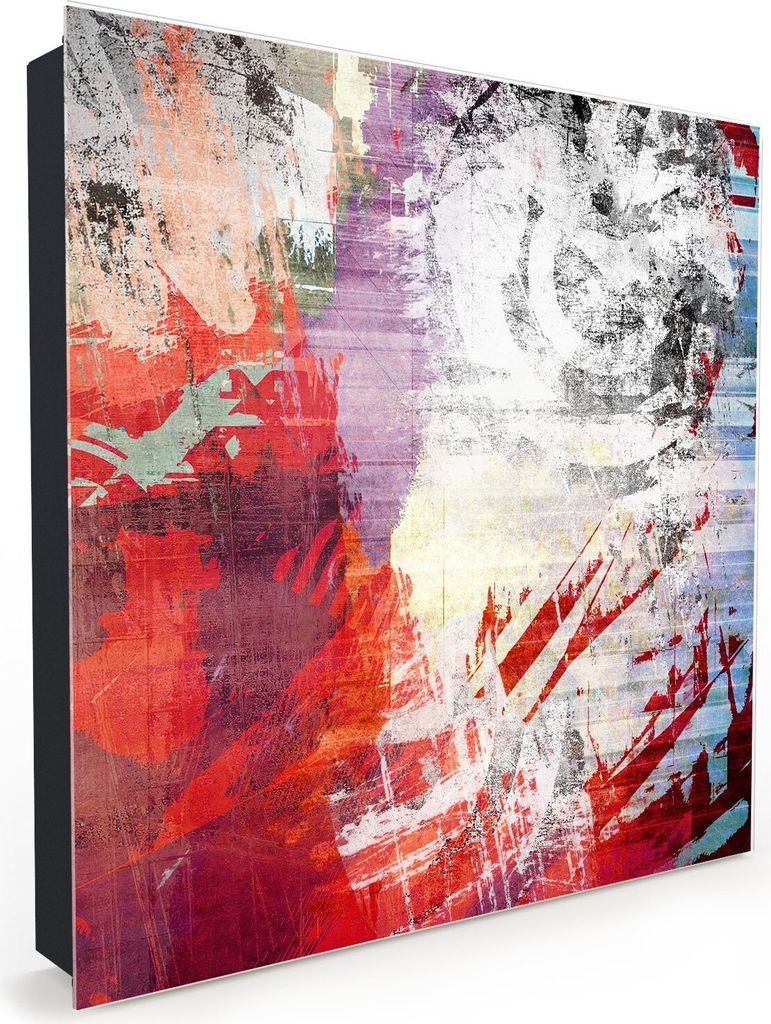 Nachbildung-Schlüsselkasten, Magnetpinnwand und Memoboard mit Glasfront Motiv Abstrakte Farben und Muster