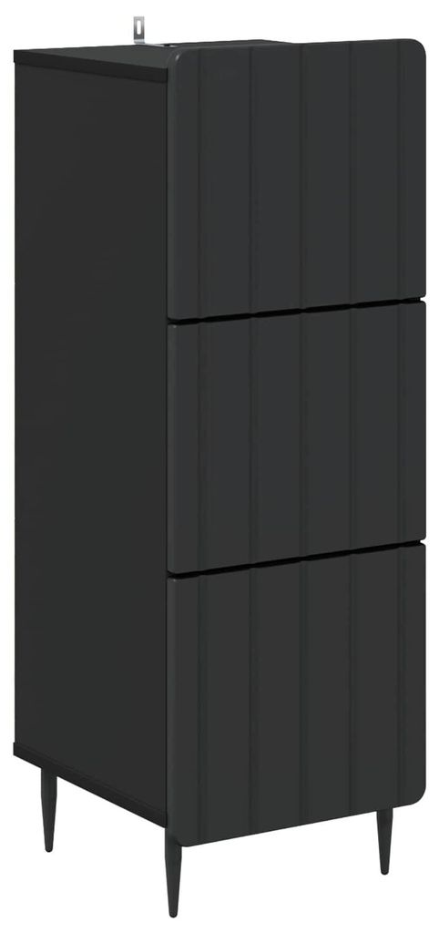 Schubladenschrank Schwarz 33 x 34,5 x 92 cm Holzwerkstoff