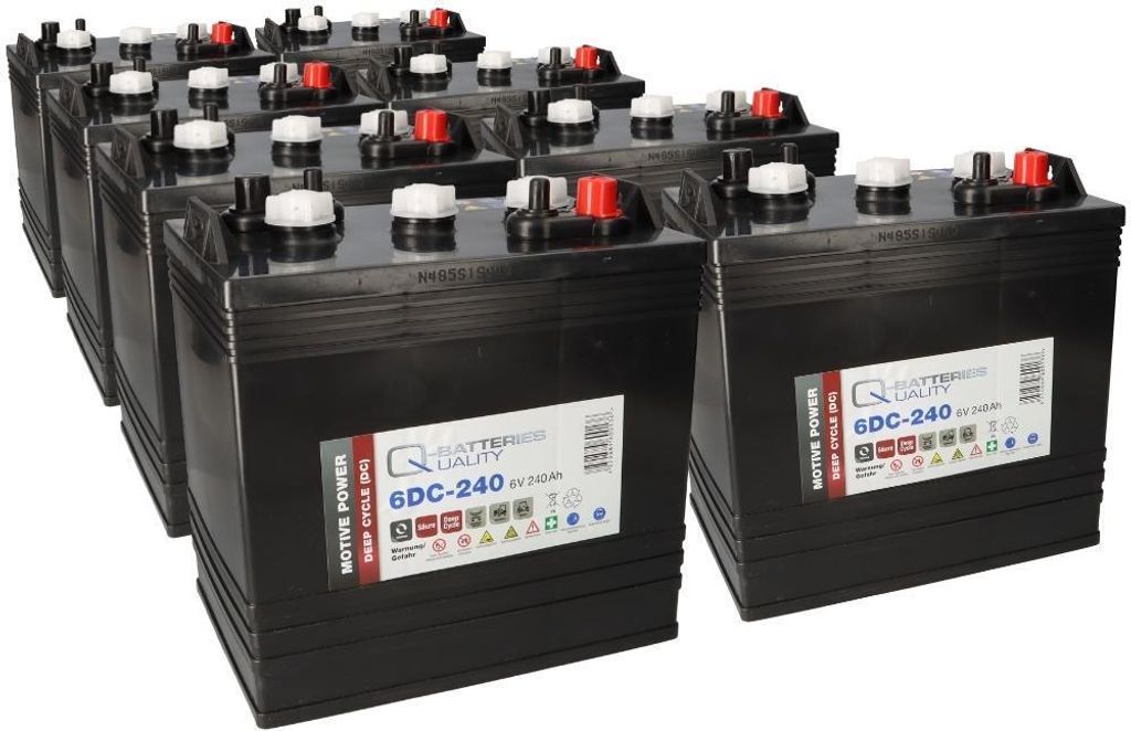 8x Q-Batteries 6DC-240 6V 240Ah Deep Cycle Traktionsbatterie