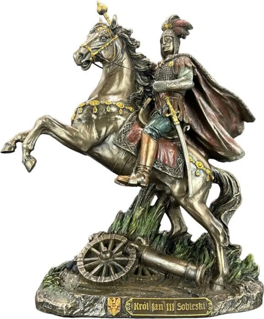 Décoration de Luxe : Statue Jan III Sobieski Bronze Haute Qualité 31 cm