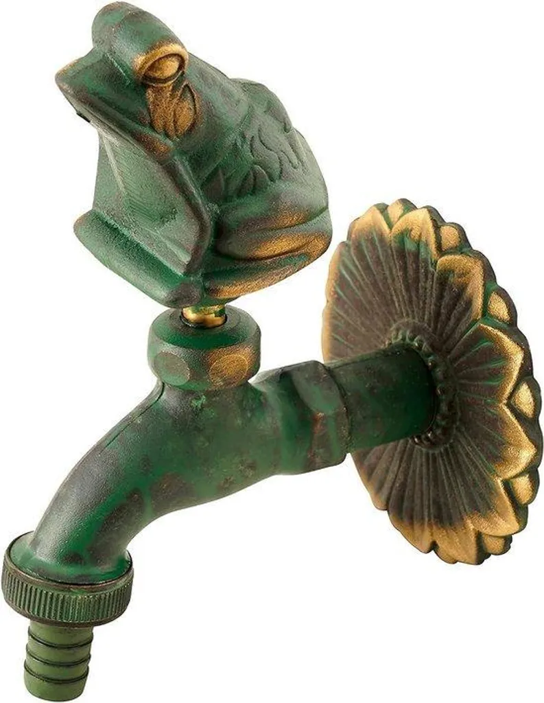 Robinet extérieur anti-corrosion en laiton laqué bronze motif grenouille
