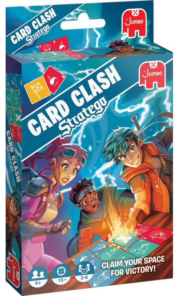 Jumbo Stratego - Card Clash - Kartenschlacht - Kartenspiel ab 8 Jahren. 2-6 Personen
