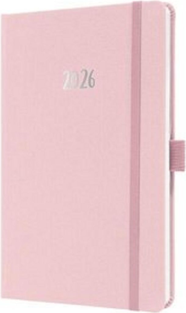 sigel Buchkalender Jolie Feel 2026 Textil A5 rose