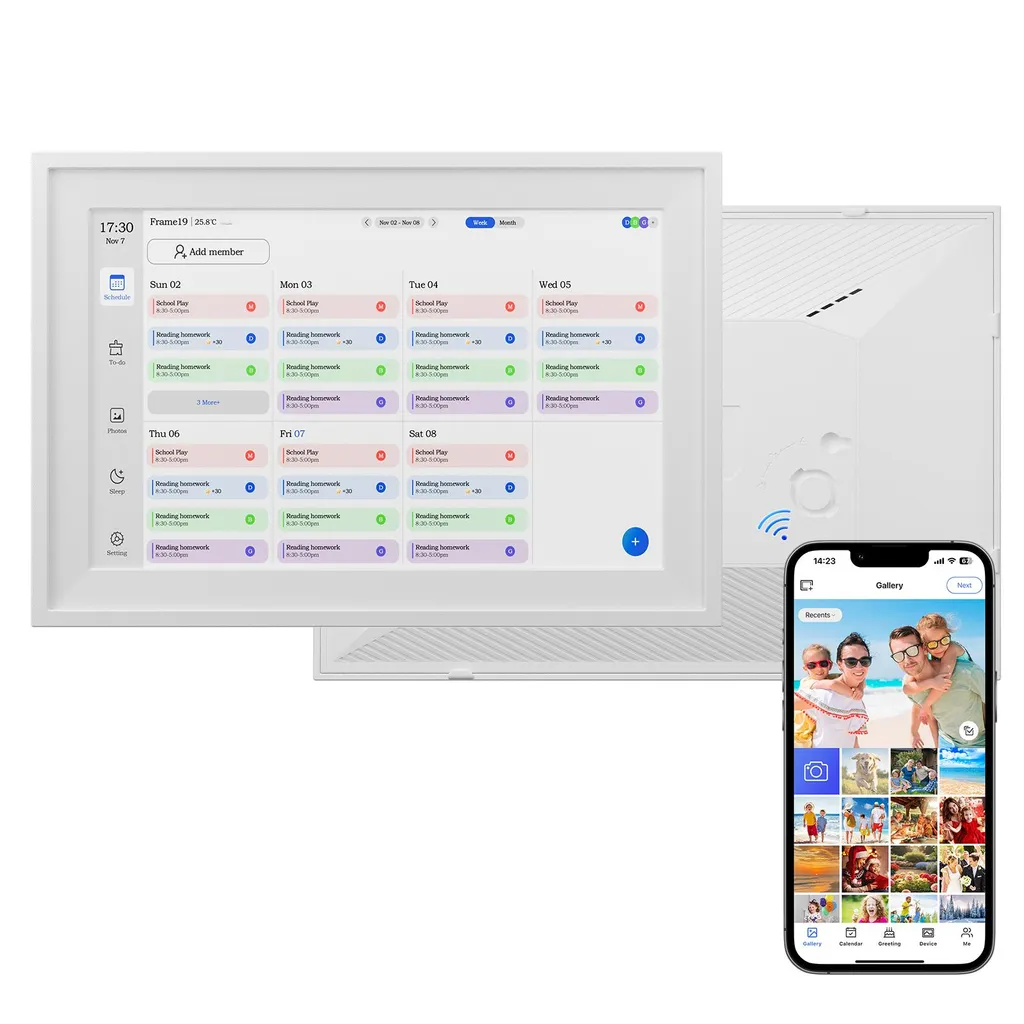 Cadre photo numérique WiFi 10,1 pouces IPS 32 Go pour vos photos Cloud