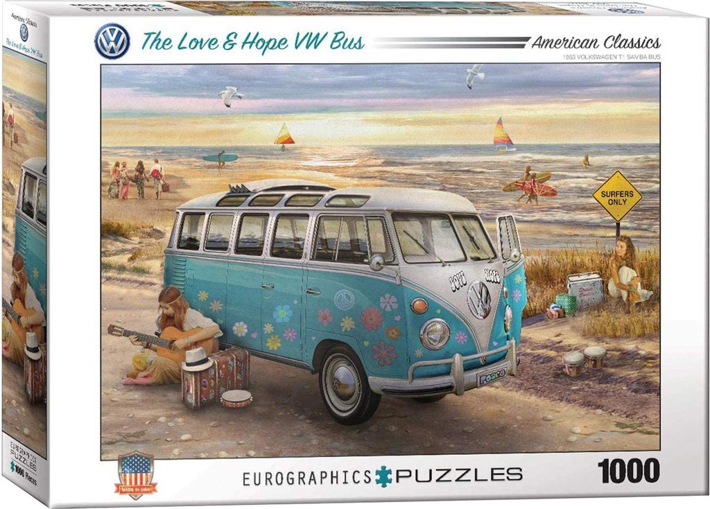 Eurographics 1000 Teile - Love & Hope VW Bus Produktbild 