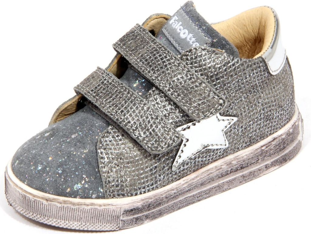 H3496 sneaker bimba girl FALCOTTO SIRIO kids suede shoes grey/silver