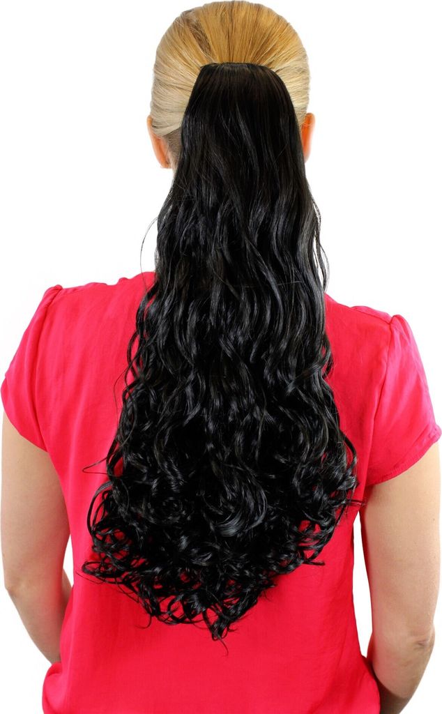 WIG ME UP Haarteil, schwarz, lockig, JL-4012-1B Produktbild 