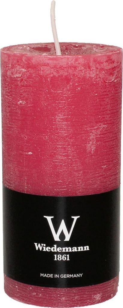 INNA-Glas Stumpenkerze AURORA, himbeer, 12 cm, Ø5,8 cm, 42h - Germany - Votivkerze