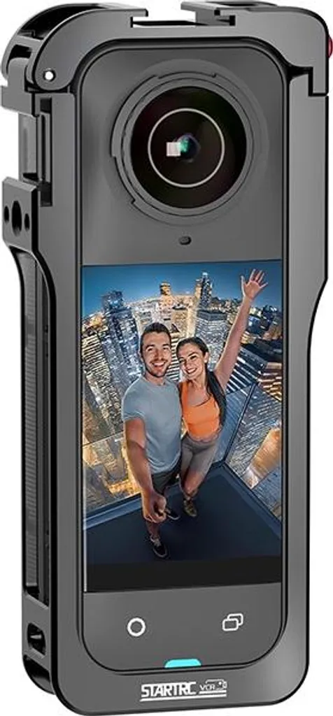 Rig Insta360 X5 Double Griffe et Fixation Rapide en Alliage Noir