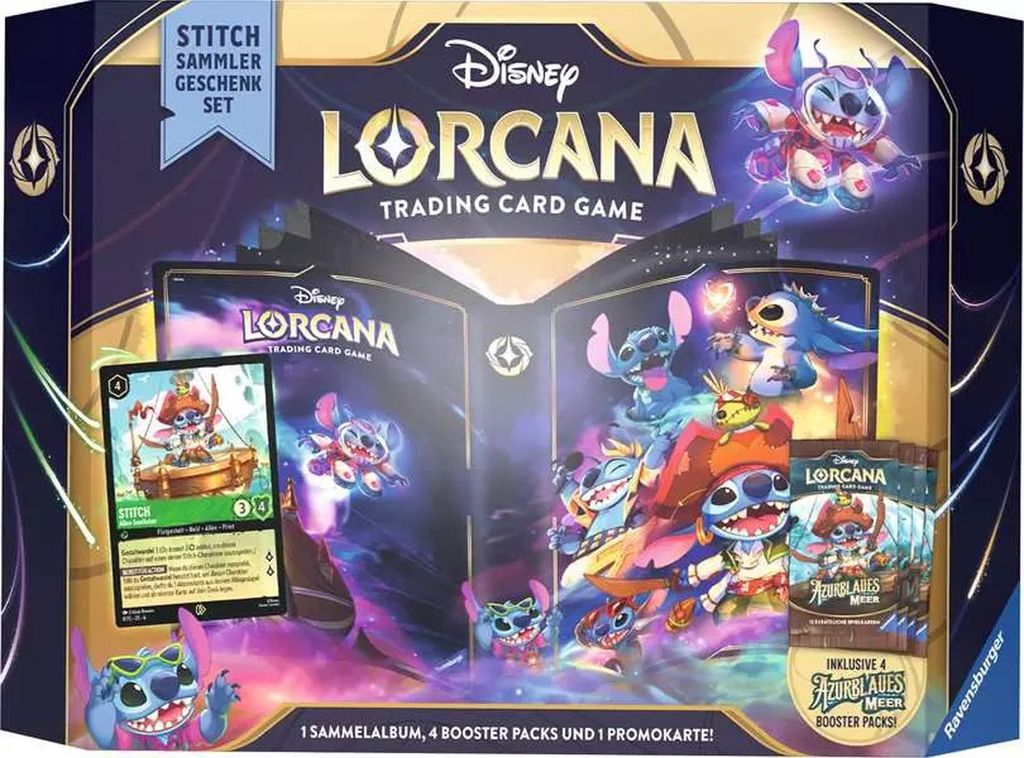 Disney Lorcana Azurblaues Meer - Stitch Sammler Geschenkset (Deutsch)