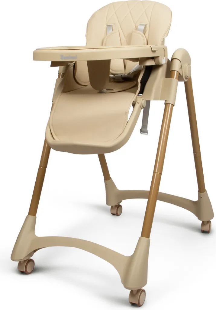 Chaise haute pour bébé Baninni Roma Beige : Siège Évolutif Multi-Positions