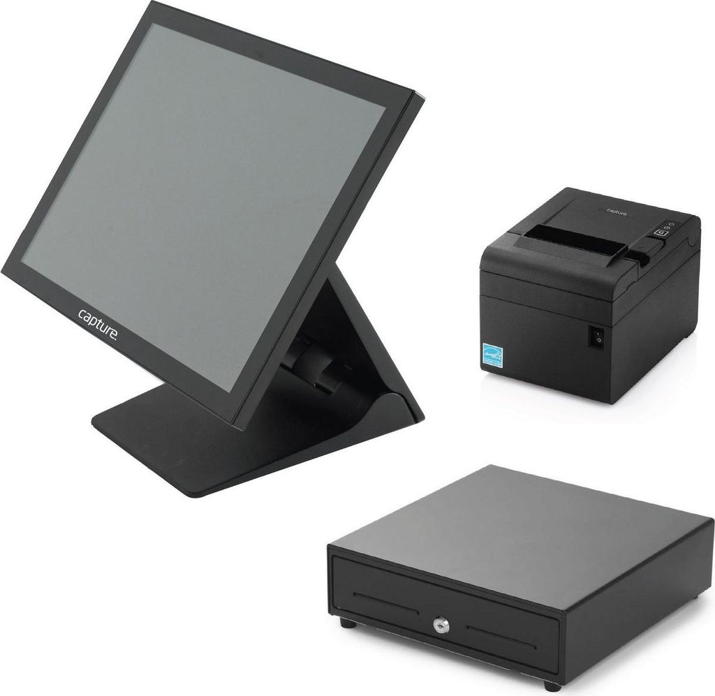 Komplettes Kassensystem - Stingray J6412 mit Win10 + Drucker CA-PP-10000B + Schublade CA-CD410-480B, CA-PIB-101