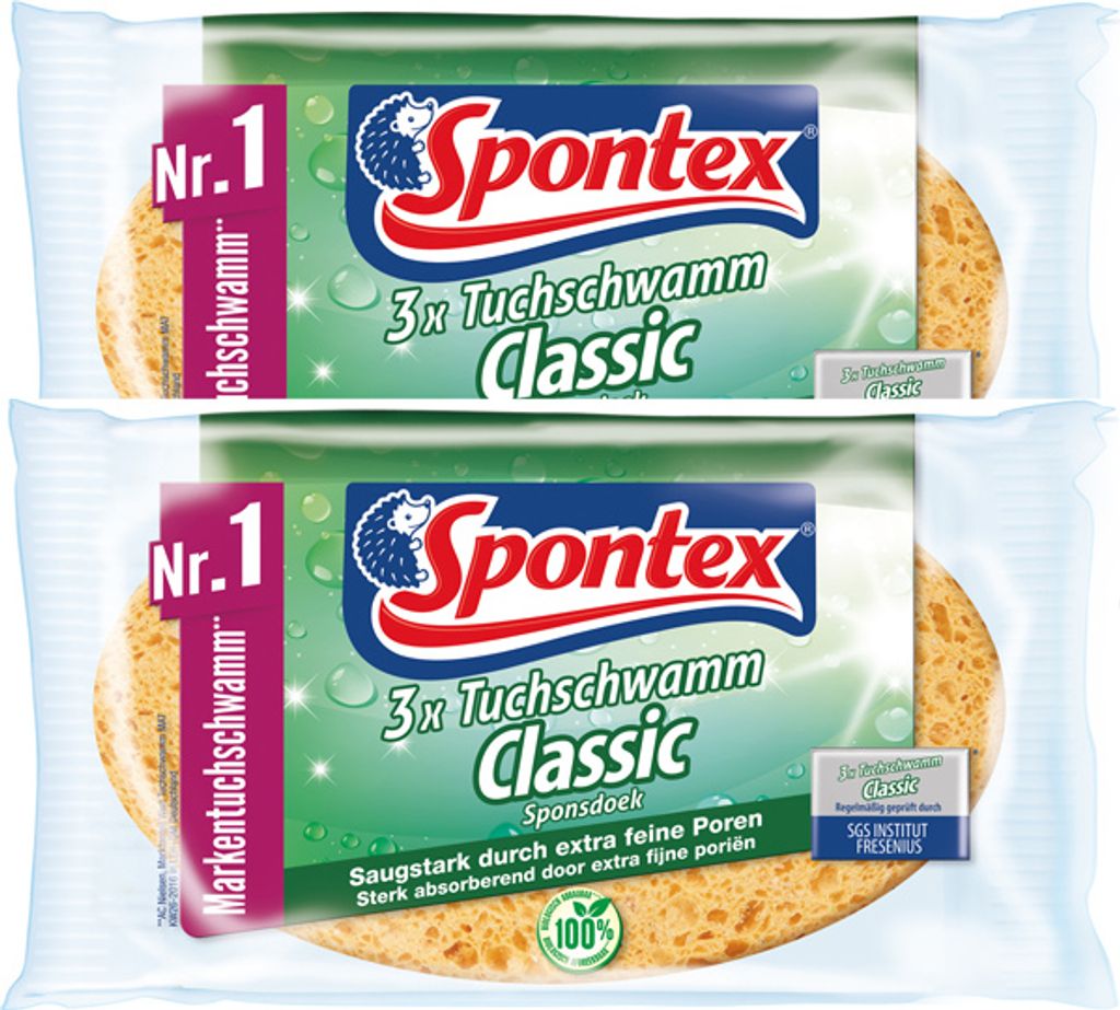 Spontex Tuchschwamm Classic 2er Set