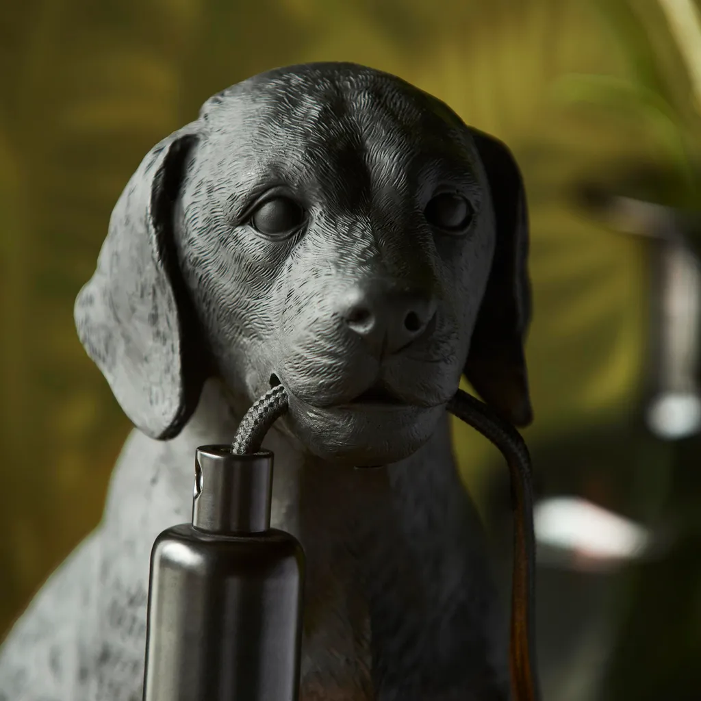 Lampe de chevet enfant ou salon Labrador noir mat décoration Endon