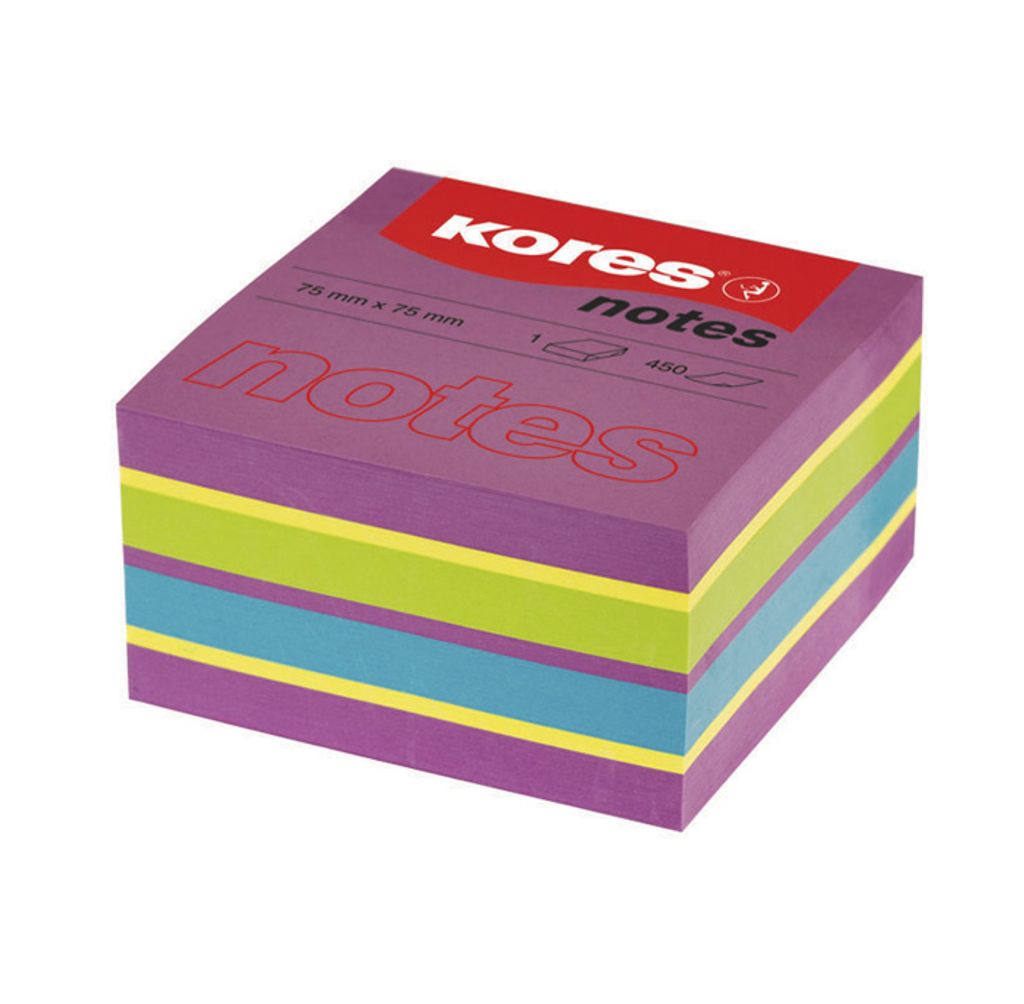 Kores Haftnotizen Würfel "Spring" 75 x 75 mm 4 farbig 450 Blatt