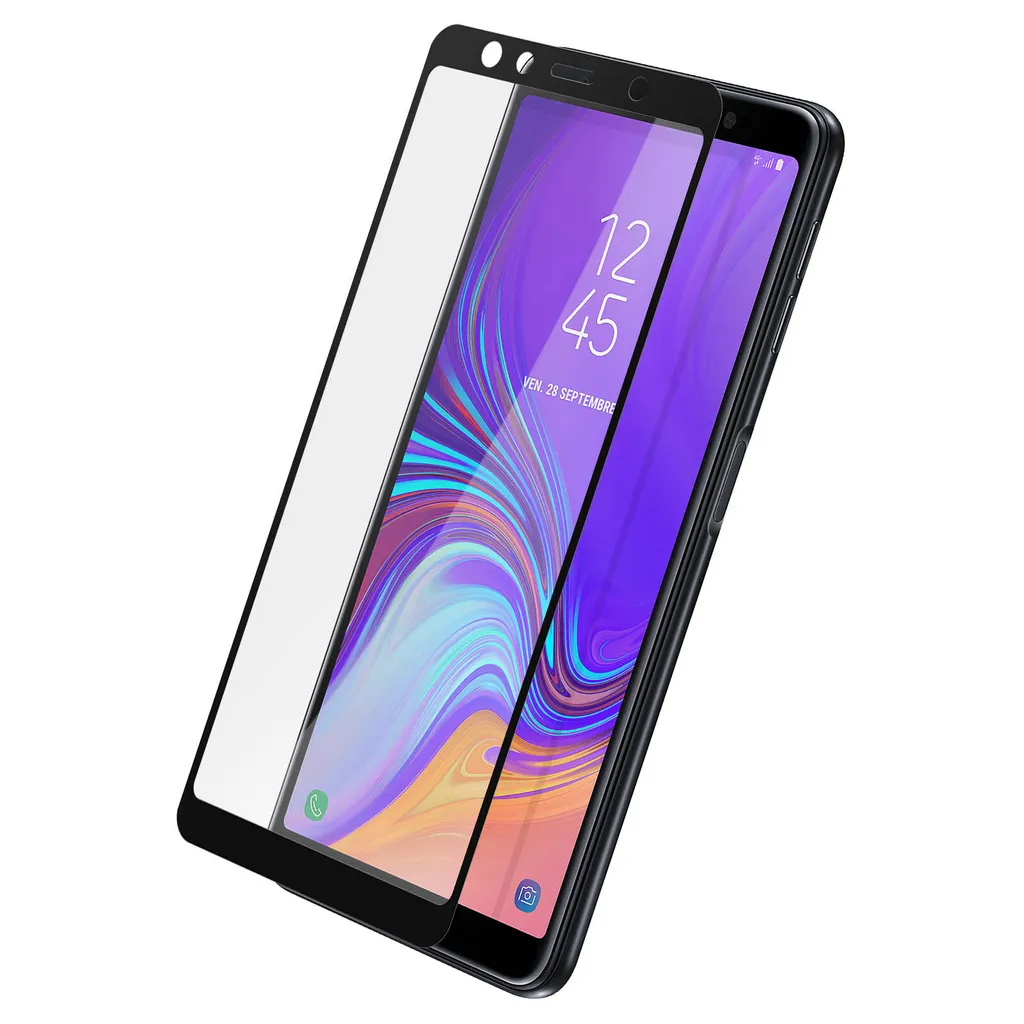 Protezione Schermo Avizar 9H per Samsung A7 2018 | Vetro Nero 2.5D