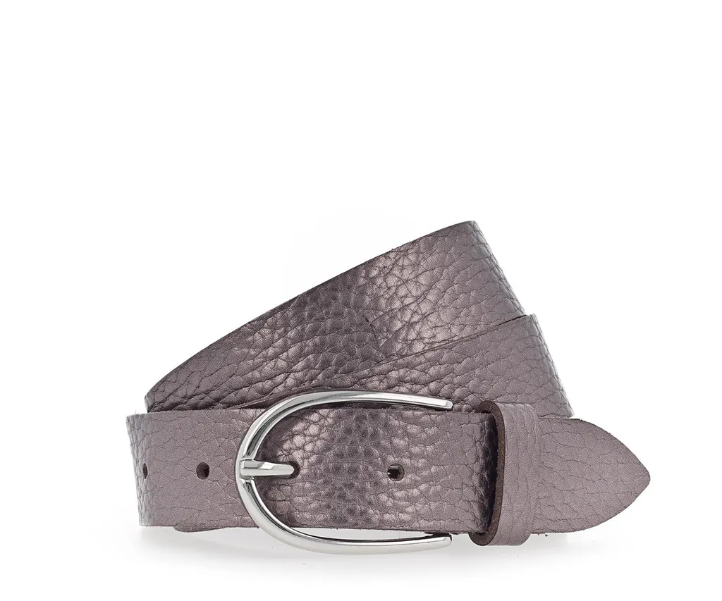 Vanzetti Pelle cintura Glitter Radiance 30mm Metallic Belt W100 Silvergrey Metallic grigio