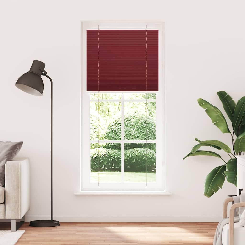 vidaXL Plissee Bordeauxrot 100x200 cm Stoffbreite 99,4 cm Polyester