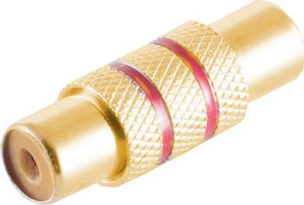 Coupleur RCA Femelle Métal Doré pour Rallonge Câble Audio Stéréo Rouge shiverpeaks