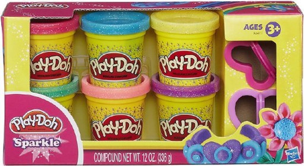 Play-Doh Glitzerknete - 6 Gläser Produktbild 