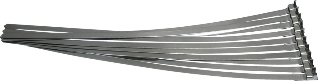 10 x Vorgefertigte Edelstahl 304SS Schlauchbandschellen Kabelbinder Länge 480 mm