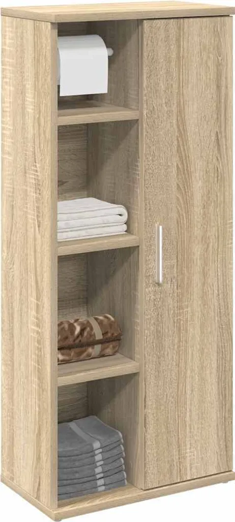 Meuble de salle de bain Chêne Sonoma 39 cm avec dévidoir papier