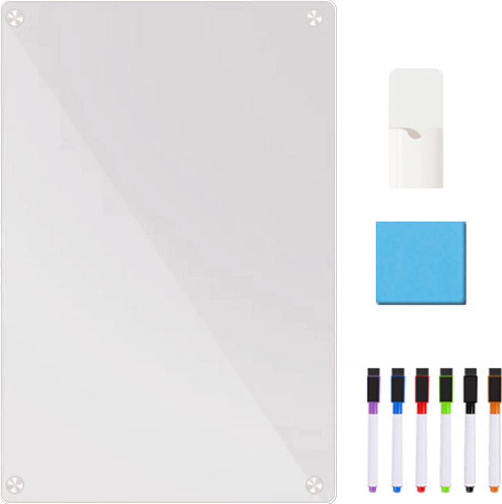 Magnetischer Kühlschrankkalender, Kühlschrank, transparent, wiederverwendbar, Acryl, trocken abwischbar, Haushalts-Organizer, Whiteboard