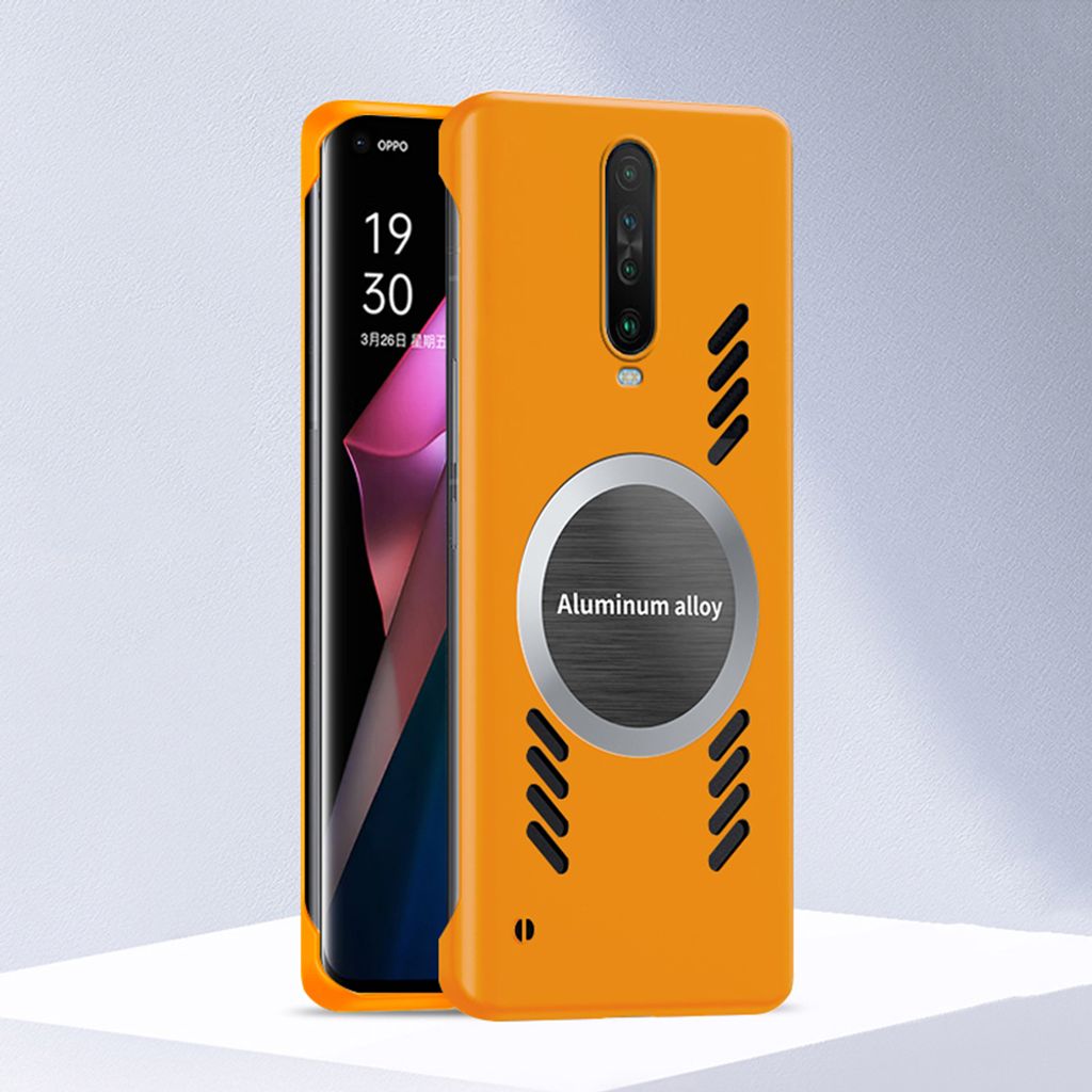 Redmi K30 Hülle, Frameless PC Matt Kühlabdeckung Loch Wärmeableitung Schutzhülle für Xiaomi Redmi K30 Orange