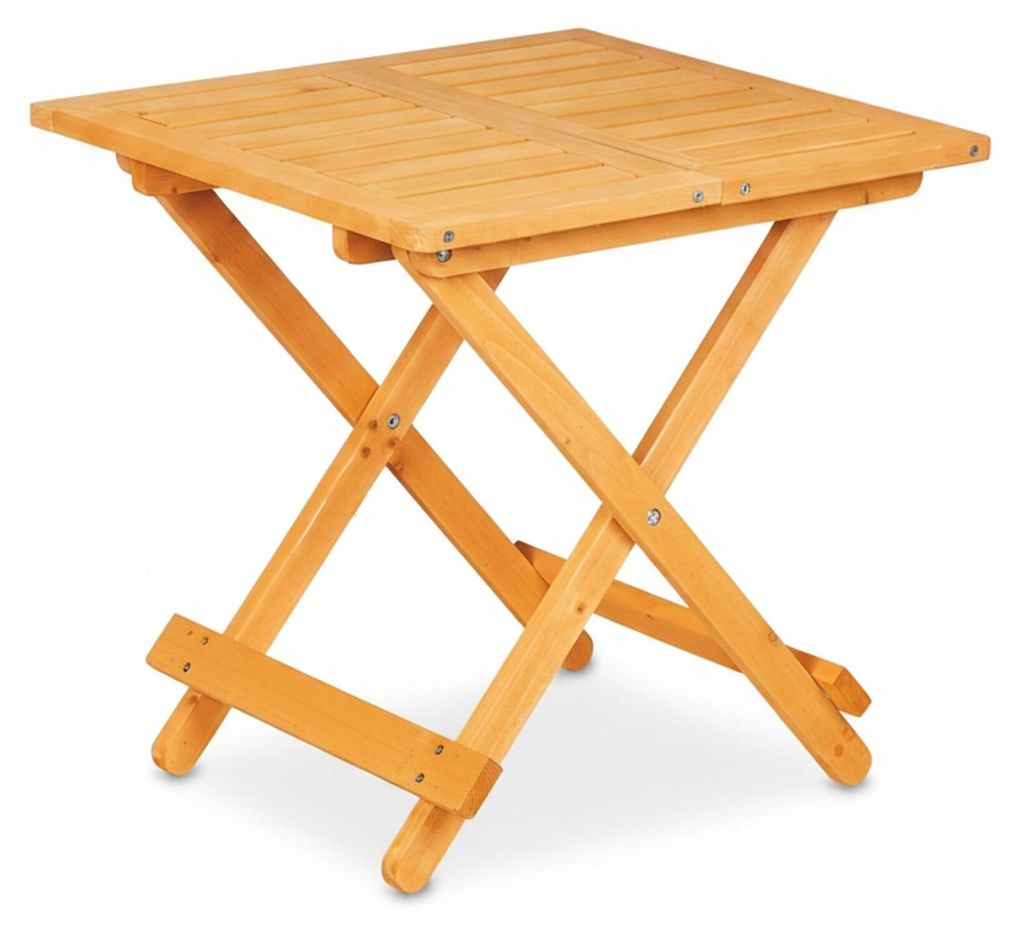 Relaxdays Klapptisch aus Holz, für Wohnzimmer, Balkon &