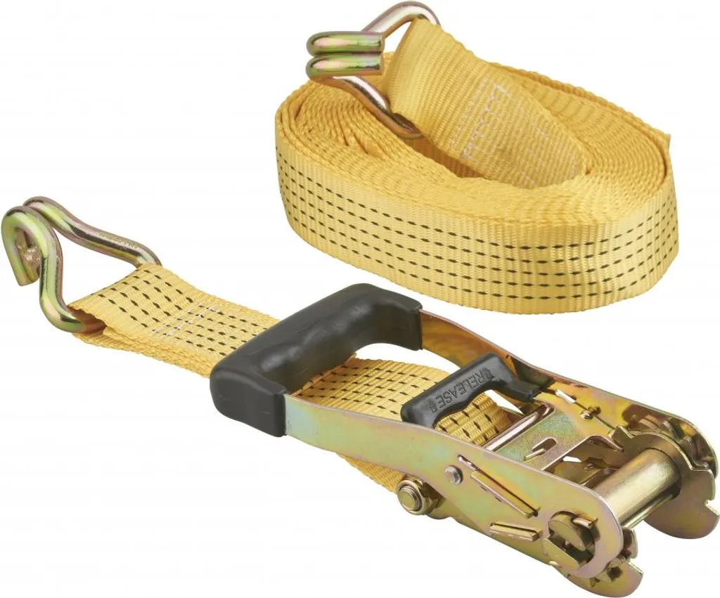 Sangle de serrage pour remorque 8m Thirard jaune avec tendeur cliquet