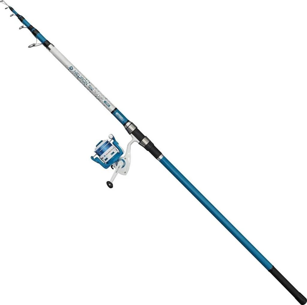Canne à pêche télescopique Surfcasting Mitchell Neuron II 3.90m Combo