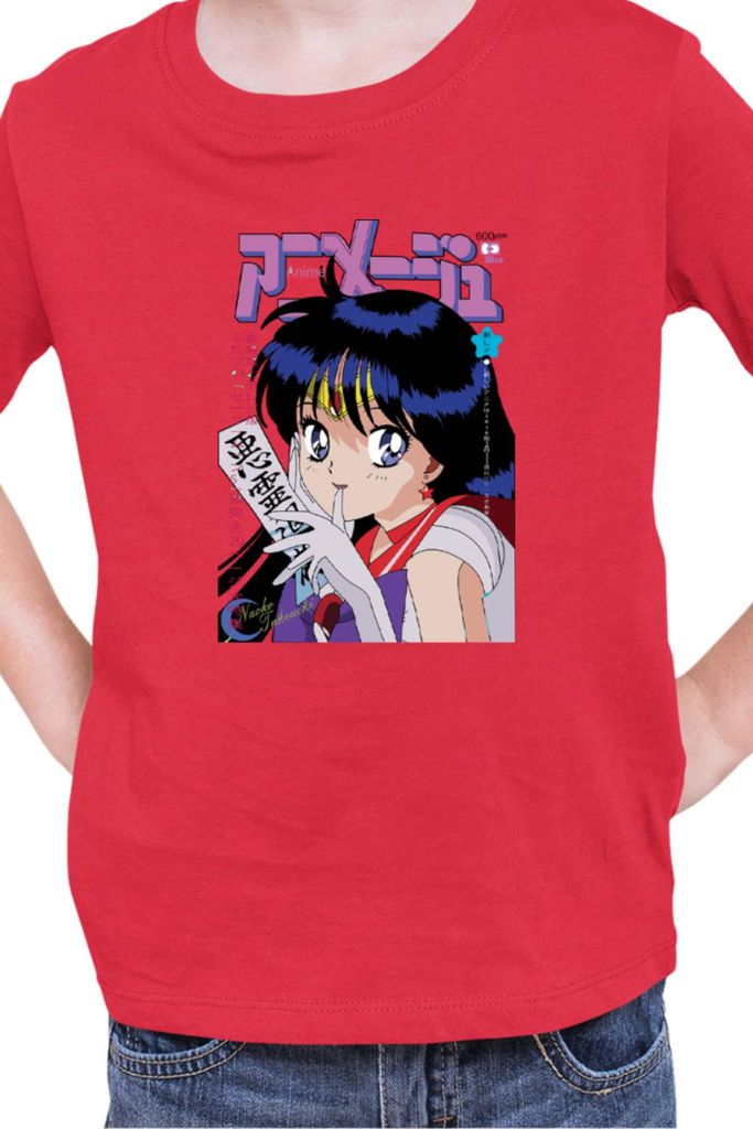 Kinder T-Shirt Japan Manga Anime Comics Animation Sailor Anime Manga Moon 15, 3-4 Jahr - 104 / Rot
