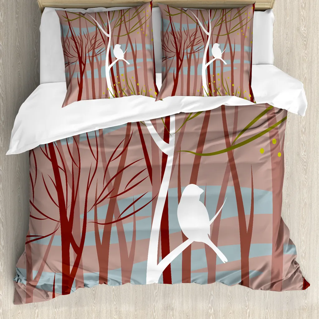 furn. Ayanna - Set copripiumino singolo, colore: foglia di tè