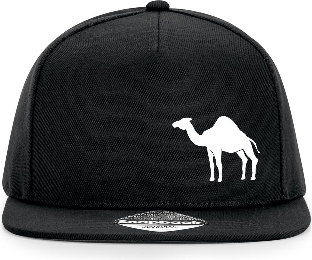 Huuraa Cappy Mütze Dromedar Kamel Silhouette Black Polyester Snapback Kappe Geschenkidee