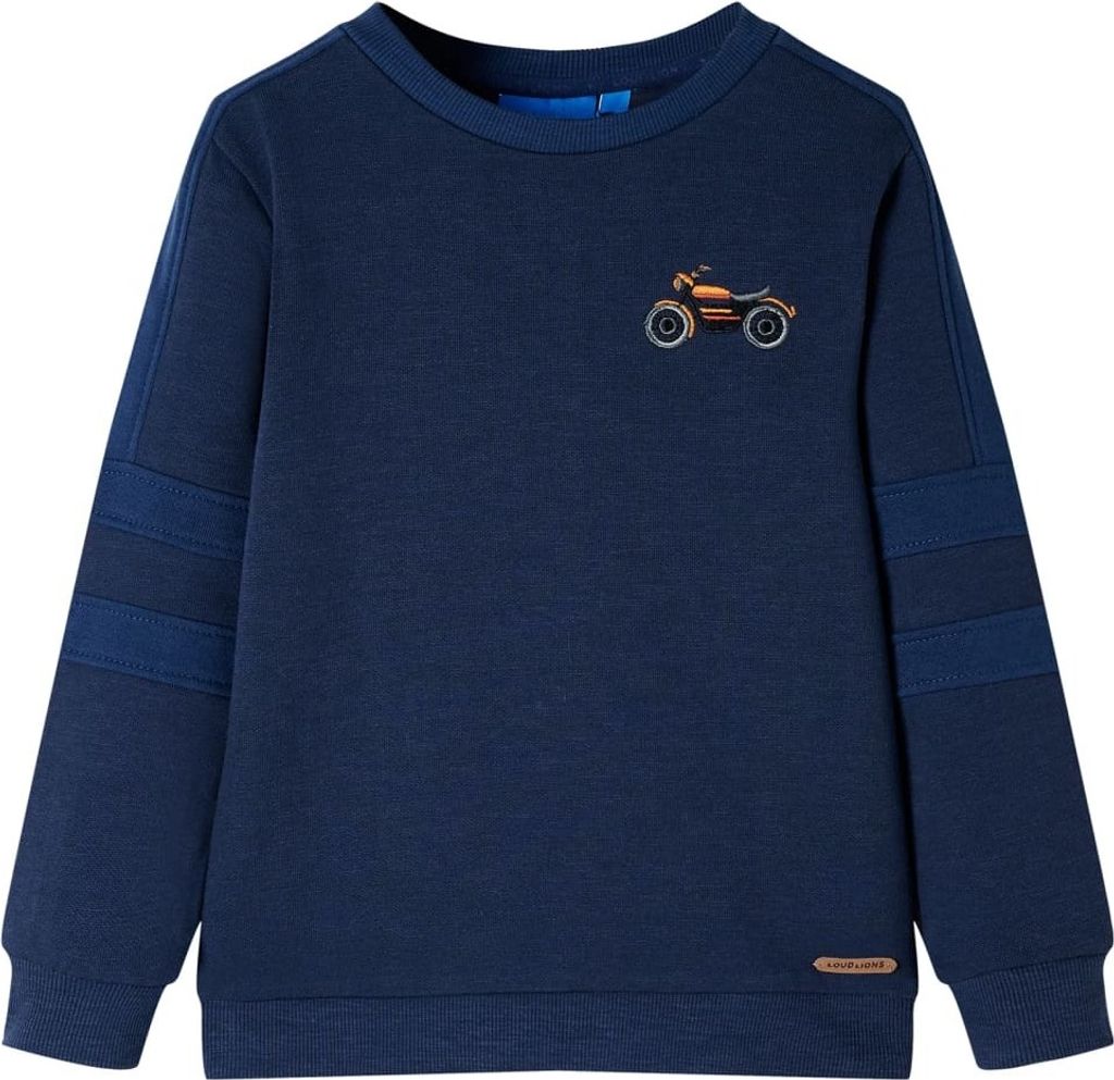 Kinder-Sweatshirt Marineblau Melange 116