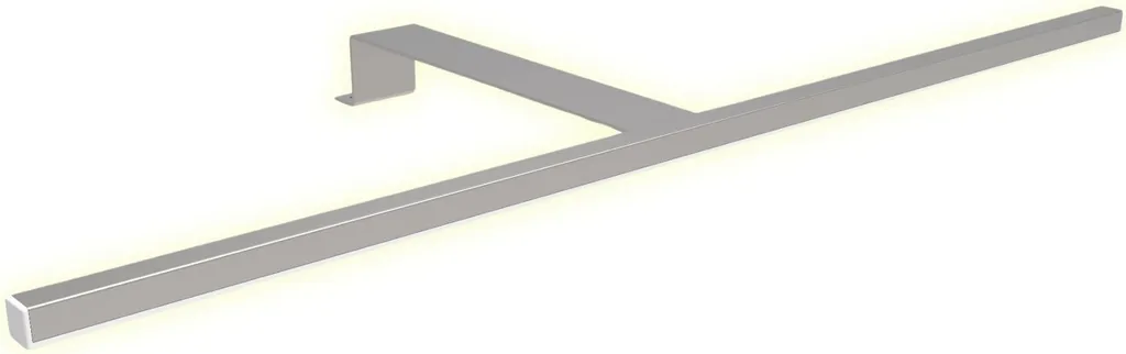 Éclairage d'armoire LED porte coulissante 600mm gris argenté blanc chaud