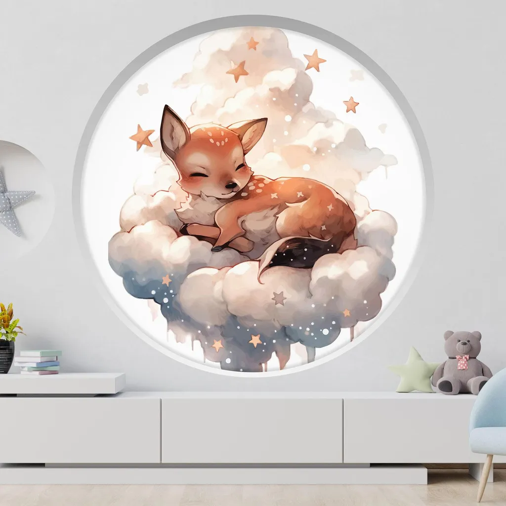 Aménager une Chambre Bébé avec le Sticker Arche Lumaléa Faon 90cm